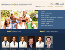 Tablet Screenshot of dermatologyandskinsurgerycenter.com